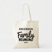 Custom Family Reunion Name & Date Modern Script トートバッグ (正面)