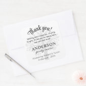 Custom Family Reunion Thank You Favor Bag 3-in  スクエアシール (封筒)