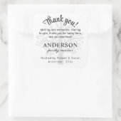 Custom Family Reunion Thank You Favor Bag 3-in  スクエアシール (バッグ)