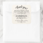 Custom Family Reunion Thank You Favor Bag 3-in  スクエアシール (バッグ)