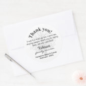 Custom Family Reunion Thank You Favor Bag 3-in  ラウンドシール (封筒)