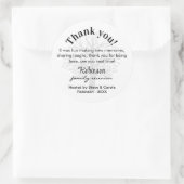 Custom Family Reunion Thank You Favor Bag 3-in  ラウンドシール (バッグ)