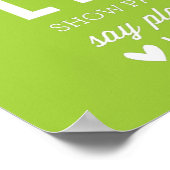 CUSTOM FAMILY RULES modern typography lime green ポスター (角)