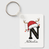 Custom Family Santa Holiday Keychain for Him & Her キーホルダー (正面)