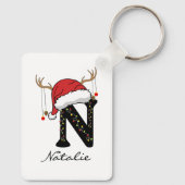 Custom Family Santa Holiday Keychain for Him & Her キーホルダー (裏面)