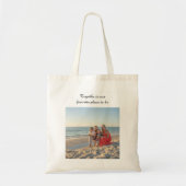 Custom Family Tote Bag – Holiday Photo Design with トートバッグ (正面)
