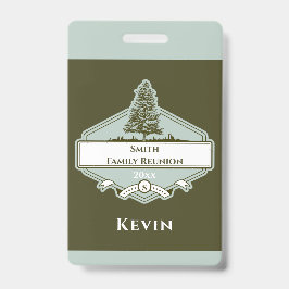 Custom Family Tree Logo Reunion Name Badge バッジ