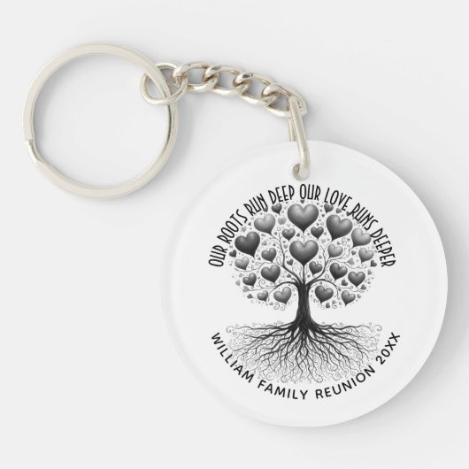 Custom family tree reunion  キーホルダー (正面)