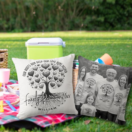 Custom family tree reunion Gift クッション