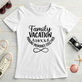 Custom Family Vacation with Infinity Symbol Tシャツ