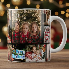 Custom Family Xmas Gift Mug ジャンボコーヒーマグカップ