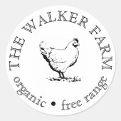 Custom Farm Business Promotional Logo  ラウンドシール (正面)