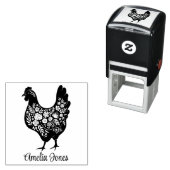 Custom Farm Fresh Egg, Small Business Egg セルフインキングスタンプ (インサイチュ)