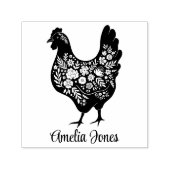 Custom Farm Fresh Egg, Small Business Egg セルフインキングスタンプ (デザイン)