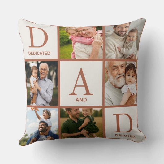 Custom Father & Daughter Throw Pillow クッション (裏面)