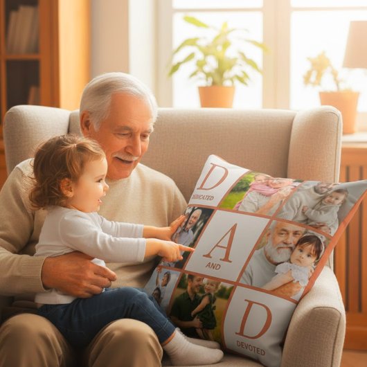 Custom Father & Daughter Throw Pillow クッション