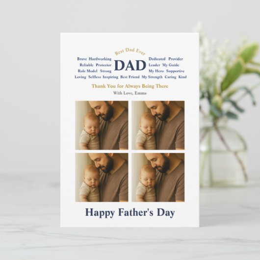 Custom Father's Day  カード (スタンド正面)