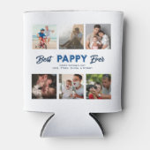 Custom Father's Day Photo Collage Best Pappy Ever 缶クーラー (正面)
