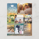 Custom Father's Day Photo Collage | Our King ポストカード (正面)