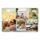 Custom Father's Day Photo Collage | Our King マグネット (横)