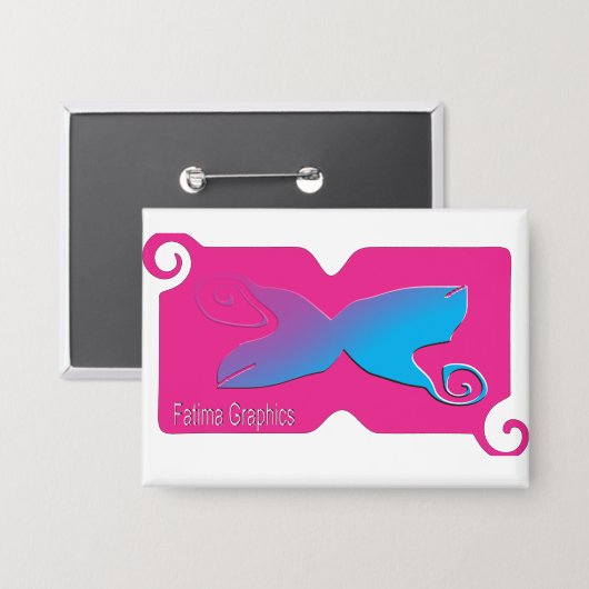 Custom Fatima Graphics Gradient Pin Button 缶バッジ (正面/裏面)