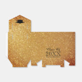 Custom faux gold image class of graduation party フェイバーボックス (折り畳みなし)