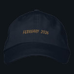 Custom FEBRUARY 2026 Text Special day Celebration 刺繍入りキャップ<br><div class="desc">Mark the moment in style with this Navy Alternative Apparel Basic Adjustable Cap featuring bold “FEBRUARY 2026” embroidery that stands out with a refined finish. Crafted for comfort with a one-size-fits-all adjustable strap, it’s ideal for monthly campaigns, special achievements, anniversaries, or business promotions. Order in bulk for your organization, event...</div>
