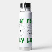 Custom Feelin' Lucky Positive Affirmation & Aces ウォーターボトル (右面)