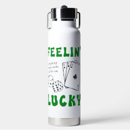 Custom Feelin' Lucky Positive Affirmation & Aces ウォーターボトル