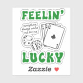 Custom Feelin' Lucky Positive Affirmation & Aces シール (シート)