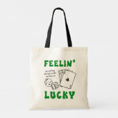 Custom Feelin' Lucky Positive Affirmation & Aces トートバッグ (裏面)