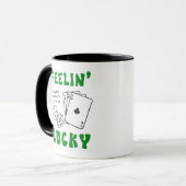 Custom Feelin' Lucky Positive Affirmation & Aces マグカップ (正面左)