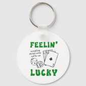 Custom Feelin' Lucky Postive Affirmation キーホルダー (正面)