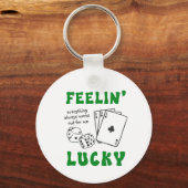 Custom Feelin' Lucky Postive Affirmation キーホルダー (裏面)