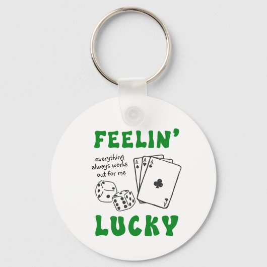 Custom Feelin' Lucky Postive Affirmation キーホルダー (裏面)