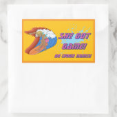 Custom Female Surfer Sticker 長方形シール (バッグ)