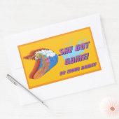 Custom Female Surfer Sticker 長方形シール (封筒)