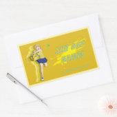 Custom Female Tennis Player Sticker 長方形シール (封筒)