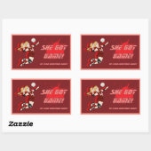 Custom Female Volleyball Player Sticker 長方形シール (シート)