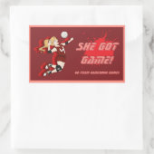 Custom Female Volleyball Player Sticker 長方形シール (バッグ)