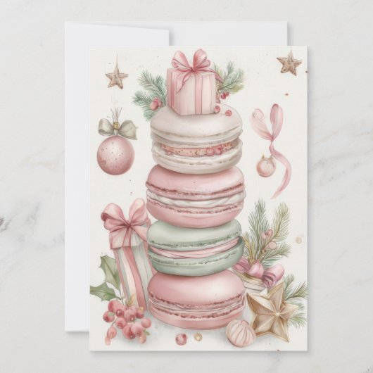 Custom Festive and elegant Christmas Greeting Card シーズンカード (正面)