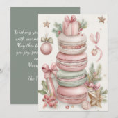 Custom Festive and elegant Christmas Greeting Card シーズンカード (正面/裏面)