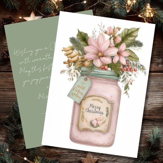 Custom Festive and elegant Christmas Greeting Card シーズンカード
