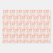 Custom Festive Christmas Ducks Family Name ラッピングペーパーシート (正面3)