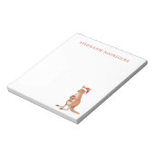 Custom Festive Kangaroo With Santa Hat Christmas ノートパッド (回転)