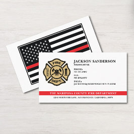 Custom Fire Department Firefighter Fireman Logo 名刺