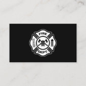 Custom Firefighter Fire Department Logo 名刺 (正面)