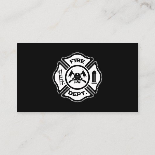 Custom Firefighter Fire Department Logo 名刺 (正面)
