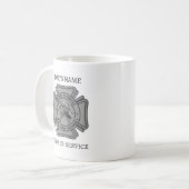 Custom Firefighter Name Years of Service Gift コーヒーマグカップ (正面左)
