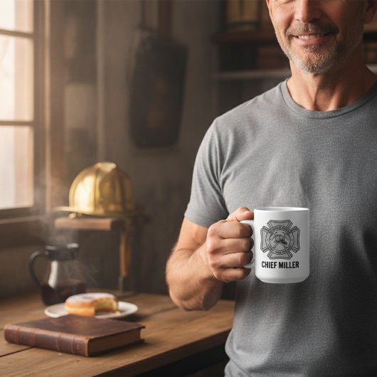 Custom Firefighter Name Years of Service Gift コーヒーマグカップ